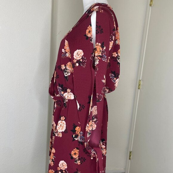 Guess Women's Blush Colorful Floral Tropical Reese Romper Sx XL Boho Flowy - Picture 3 of 7